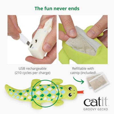 Show full view: Catit Groovy Gecko Catnip Cat Toy slide 4 of 7