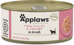 Applaws Tuna Fillet with Shrimp Canned Cat Food, 2.47-oz, case of 24 slide 2 of 6