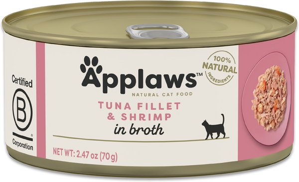 Applaws Limited Ingredient Tuna Fillet & Shrimp in Broth Wet Cat Food