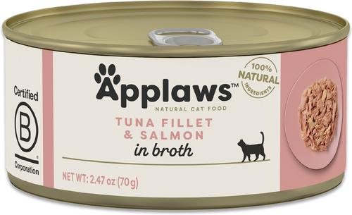 Show full view: Applaws Limited Ingredient Tuna Fillet & Salmon in Broth Wet Cat Food, 2.47-oz can, case of 5 slide 3 of 10