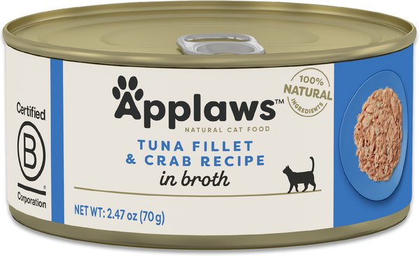 Applaws Limited Ingredient Tuna Fillet & Crab in Broth Wet Cat Food