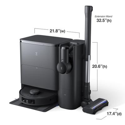 Show full view: Ecovacs T30S COMBO COMPLETE Robot Vacuum, Mop & Cordless Handheld Stick Vacuum slide 9 of 10