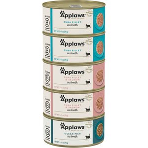 Applaws Limited Ingredient Fish Selection in Broth Wet Cat Food, 2.47-oz, case of 5