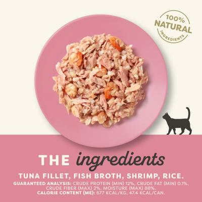 Show full view: Applaws Limited Ingredient Tuna Fillet & Shrimp in Broth Wet Cat Food, 2.47-oz can, case of 5 slide 5 of 10