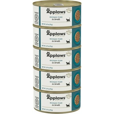 Applaws Applaws Limited Ingredient Ocean Fish in Broth Wet Cat Food, 2.47-oz can, case of 5