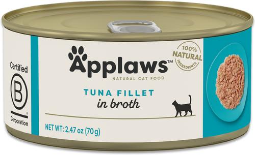 Show full view: Applaws Limited Ingredient Tuna Fillet in Broth Wet Cat Food, 2.47-oz can, case of 5 slide 3 of 11
