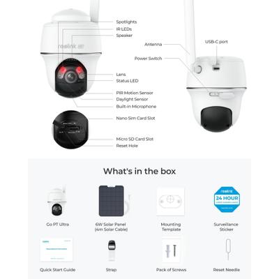 Show full view: Reolink 4K 4G LTE Outdoor Pet Camera, White slide 9 of 10