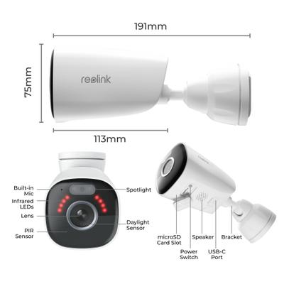 Show full view: Reolink Argus Series B340 Outdoor WiFi Pet Camera, White slide 10 of 11