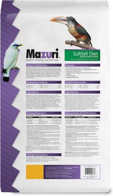 Show full view: Mazuri Softbill Low Iron Bird Food, 15-lb bag slide 2 of 9