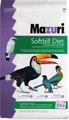 Mazuri Softbill Low Iron Bird Food, 15-lb bag