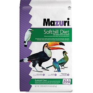 Mazuri Softbill Low Iron Bird Food, 15-lb bag