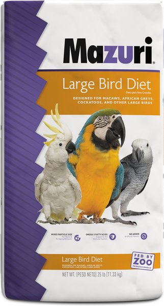 MAZURI Large Bird Food, 25-lb bag - Chewy.com