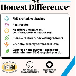 Pet Honesty Skin & Coat Health Chews Allergy Relief of Itchy Skin Supplement for Cats, 3.7-oz bag