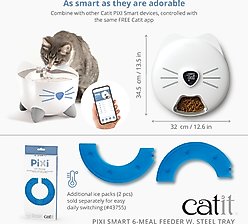 Catit Pixi Smart 6-Meal Cat Feeder, Stainless slide 2 of 9