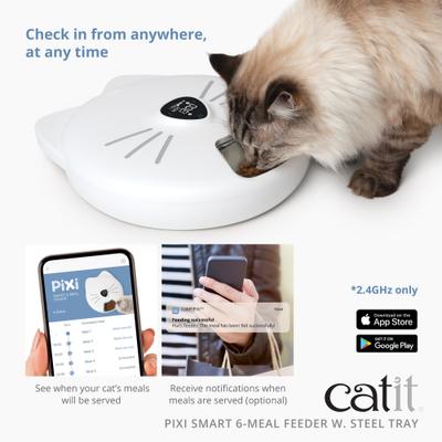 Show full view: Catit Pixi Smart 6-Meal Cat Feeder, Stainless slide 8 of 11