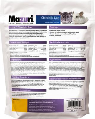 Show full view: Mazuri Chinchilla Food, 2.5-lb bag slide 2 of 9