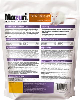 Show full view: Mazuri Mouse & Rat Food, 2-lb bag slide 2 of 9