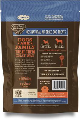 Show full view: Gaines Family Farmstead Turkey Tendon Chips Single Ingredient Dog Treats, 5-oz bag slide 3 of 8