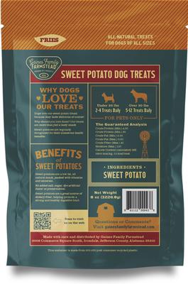 Show full view: Gaines Family Farmstead Sweet Potato Fries Single Ingredient Dog Chews, 8-oz bag slide 3 of 6