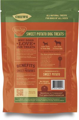 Show full view: Gaines Family Farmstead Sweet Potato Chews Dehydrated Dog Treats, 14-oz bag slide 3 of 8