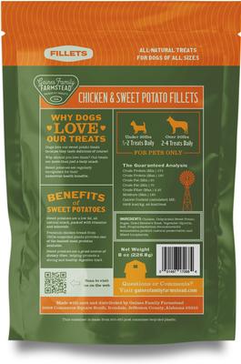 Show full view: Gaines Family Farmstead Chicken & Sweet Potato Fillets Dog Treats, 8-oz bag slide 3 of 8