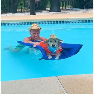 Lazy Dog Lounger Water Raft Dog Toy, Royal Blue, Large