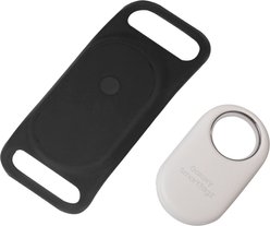 Samsung Galaxy SmartTag2 Bluetooth Tracker Dog Finder Tag & Silicon Holder, White
