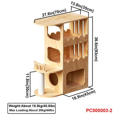Show full view: PETOMG 36-in Cat Condo, Wood Color, Medium slide 2 of 9