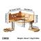 Show in main carousel: PETOMG Spaceship Corner Cat Wall Shelf, Wood Color, Medium slide 2 of 7