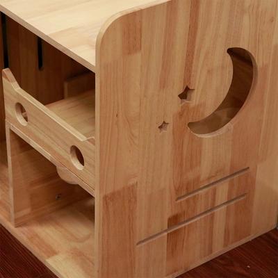 Show full view: PETOMG 24-in Cat Condo, Wood Color, Medium slide 7 of 9