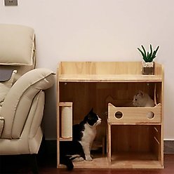 PETOMG 24-in Cat Condo, Wood Color, Medium