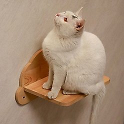 PETOMG Single Cat Wall Shelf, Wood Color, Medium slide 2 of 5