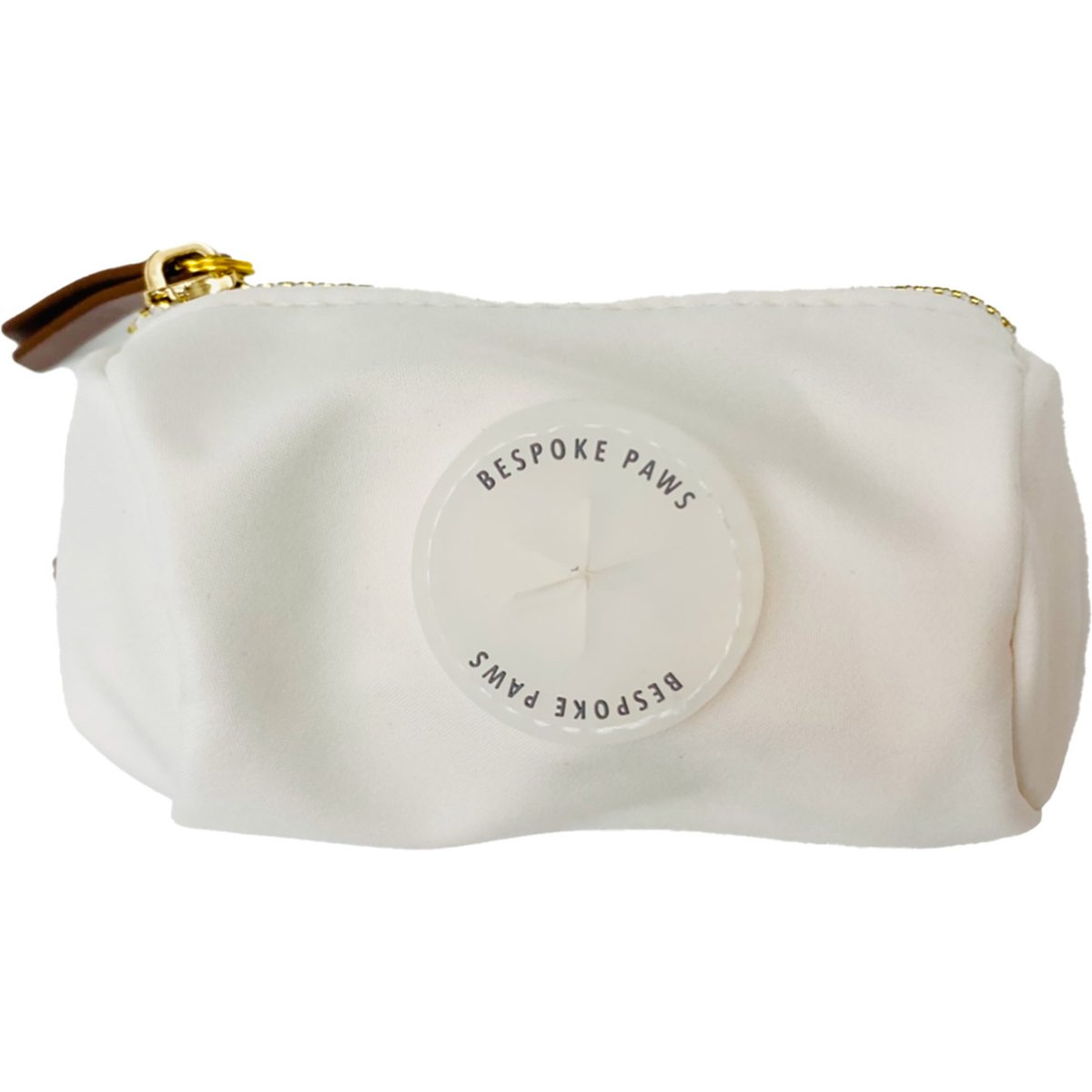 Bespoke Paws Pawsh Pouch Leash Attachment Dog Poop Bag Dispenser, Ivory