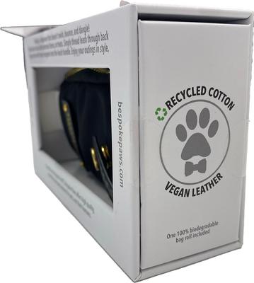 Show full view: Bespoke Paws Pawsh Pouch Leash Attachment Dog Poop Bag Dispenser, Black slide 8 of 10