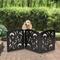 Show in main carousel: Etna Scrolled 3 Panel Adjustable Wooden Dog Gate, Black, 48 x 19-in slide 3 of 3