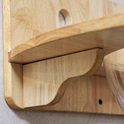 Show full view: PETOMG Corner Mount Cat Wall Shelf, Wood Color, Medium slide 4 of 6