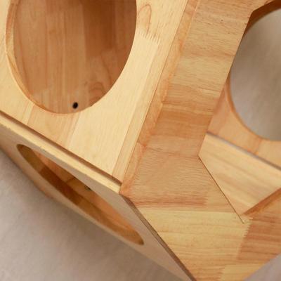 Show full view: PETOMG Octagon House Cat Wall Shelf, Wood Color, Medium slide 4 of 7