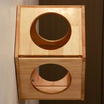 Show full view: PETOMG Octagon House Cat Wall Shelf, Wood Color, Medium slide 5 of 7
