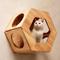 Show in main carousel: PETOMG Octagon House Cat Wall Shelf, Wood Color, Medium slide 1 of 7