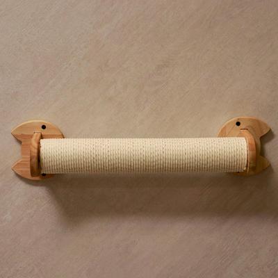 Show full view: PETOMG Scratching Post Cat Wall Shelf, Wood Color, Medium slide 4 of 6