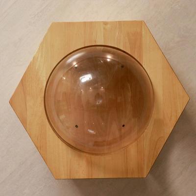 Show full view: PETOMG Spaceship House Cat Wall Shelf, Wood Color, Medium slide 5 of 6