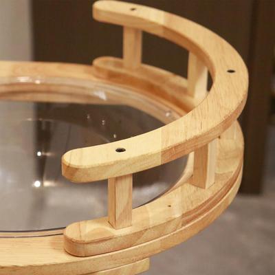 Show full view: PETOMG Cat Space Capsule Cat Wall Shelf, Wood Color, Medium slide 3 of 6