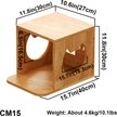 PETOMG 36-in Cat Condo, Wood Color, Medium