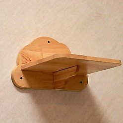 PETOMG Single Cat Wall Shelf, Wood Color, Medium