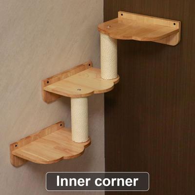 Show full view: PETOMG Climber Cat Wall Shelf, Wood Color, Medium slide 7 of 8