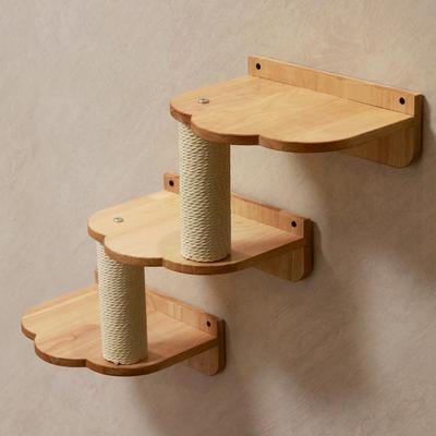 Show full view: PETOMG Climber Cat Wall Shelf, Wood Color, Medium slide 5 of 8
