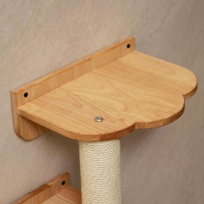 Show full view: PETOMG Climber Cat Wall Shelf, Wood Color, Medium slide 4 of 8