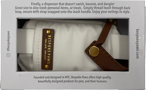 Show full view: Bespoke Paws Pawsh Pouch Leash Attachment Dog Poop Bag Dispenser, Ivory slide 6 of 10