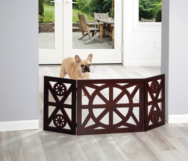 Etna Adirondack 3 Panel Adjustable Wooden Dog Gate