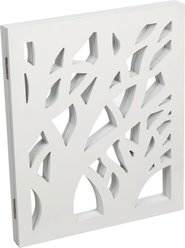Etna Cluster of Trees 3 Panel Adjustable Wooden Dog Gate, White, 48 x 19-in slide 2 of 2